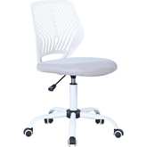 4020 Pneumatic Adjustable Office Chair in White & Grey Mesh